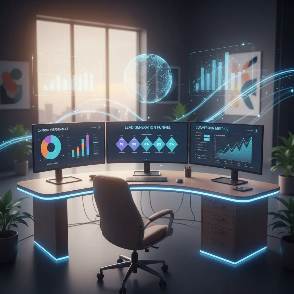 Lead generation systems on a desk