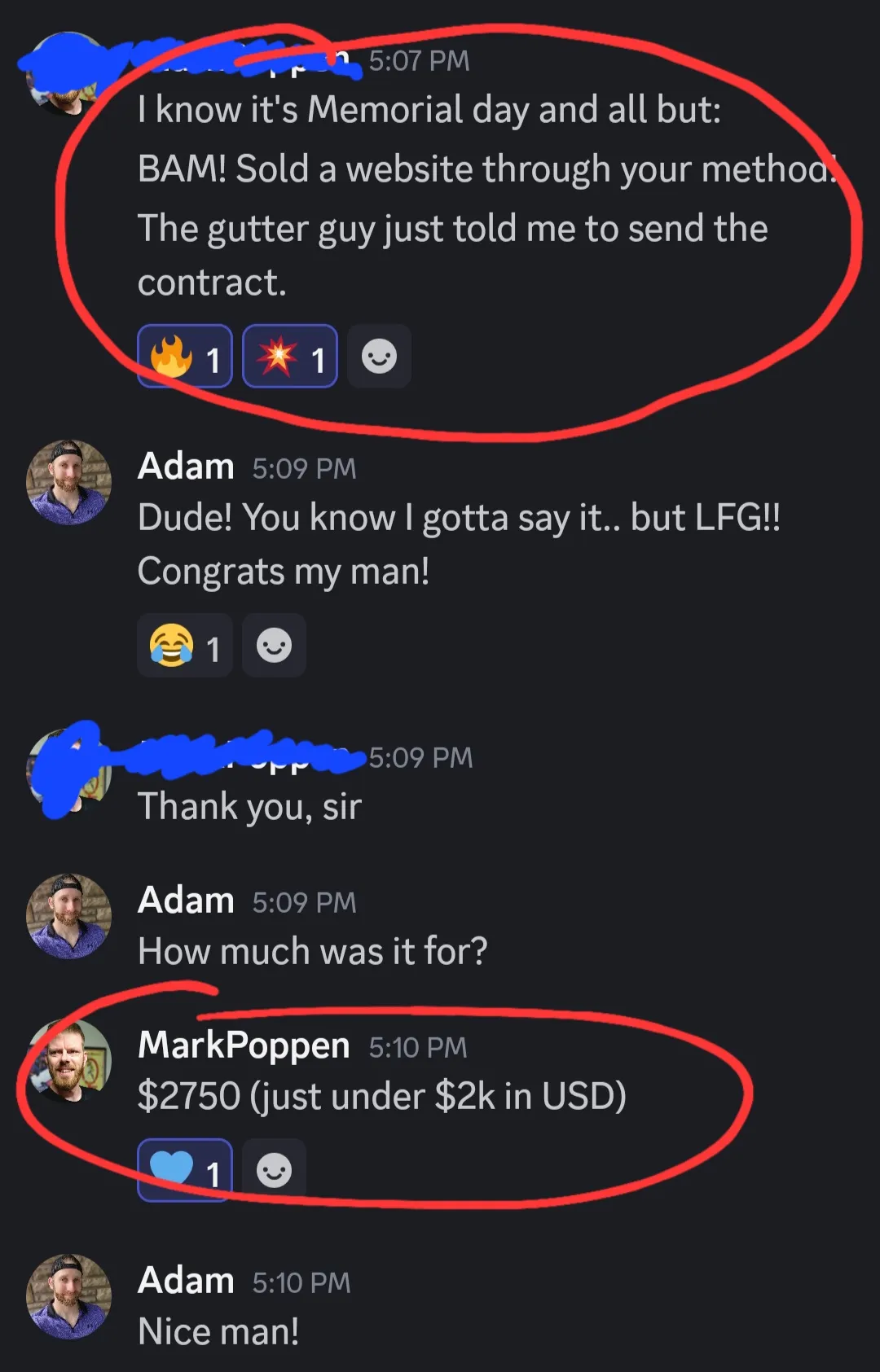 $2000 deal closed!